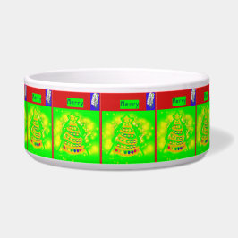 Comedero Un alegre tazón de cerámica para mascotas