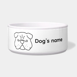 Comedero Un diseño simple y personalizable de perro lindo