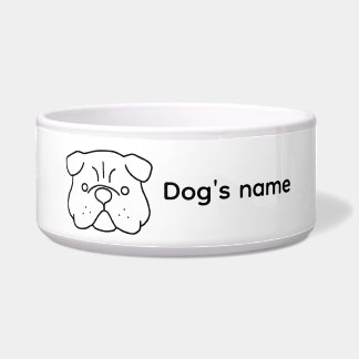 Comedero Un diseño simple y personalizable de perro lindo