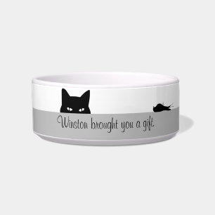 Comedero Un gato furtivo te trajo un regalo