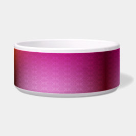 Comedero Un tazón de cerámica con un vibrante rosa y rojo