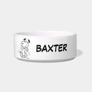 Comedero Una danza feliz de Snoopy Agregar nombre de masc