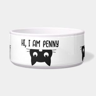 Comedero Upside down Black cat Pet Bowl