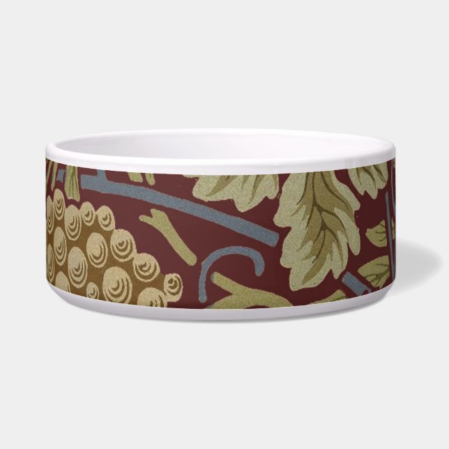 Comedero Uva de Vid Arte Rojo Verde William Morris (Frente)