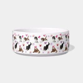 Comedero Valentine and Love Cavalier Dog Bowl