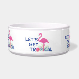 Comedero Vamos a Obtener Diseño de Flamingo Tropical Lindo