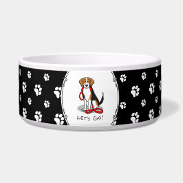 Comedero ¡Vamos! (pasear) Perro Beagle (tri color 3) Lindo