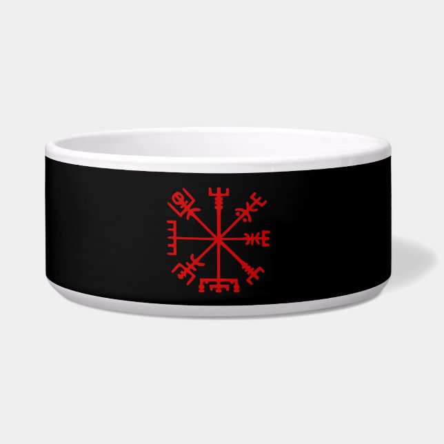 Comedero Vegvísir Rojo Sangre (Vegvísir Viking Compass) (Frente)