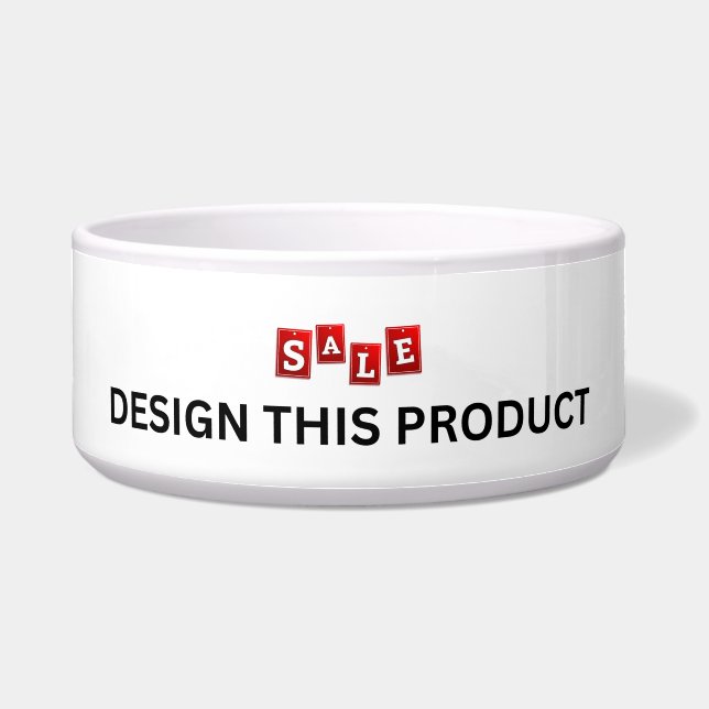 Comedero VENTA! Tazón de mascotas - Cerámica - Grande - Per (Frente)