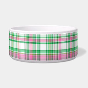 Comedero Verde esmeralda, rosa caliente, madrás de perrito 