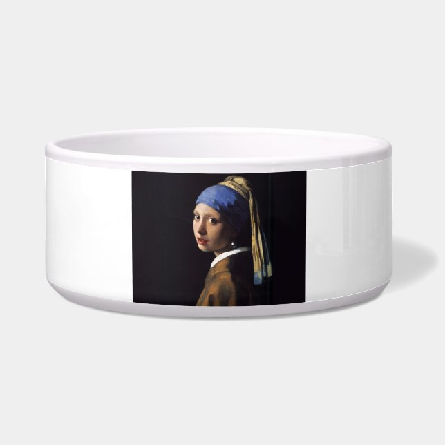 Comedero Vermeer Chica Pearl Earring Masterpiece Pintura (Frente)