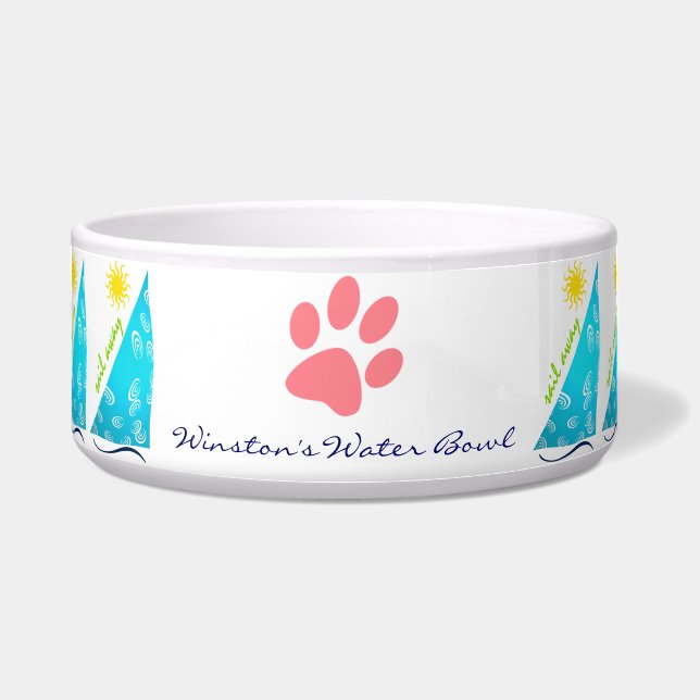Comedero Viento, vela y sol para perros (Frente)