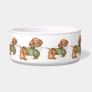 Comedero Vintage Puppy Art Dachshund Puppy