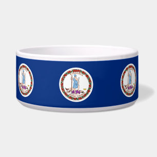 Comedero Virginia State Flag Pet Bowl