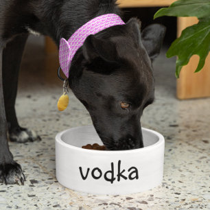 Comedero Vodka Comida Humor Divertido Perro Gato Mascota