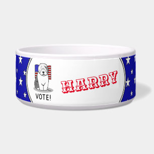 Comedero ¡Votar! El viejo perro pastor inglés Gray 1 Cuelme