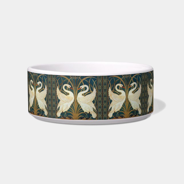 Comedero Walter Crane Swan, Rush E Iris Art Nouveau (Derecha)