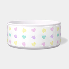 Comedero Watercolor Convo Heartz Pattern Pet Bowl