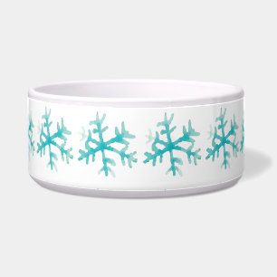 Comedero Watercolor Snowflake Blue Winter