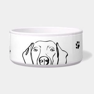Comedero Weimaraner con estilo: tu texto, tu estilo