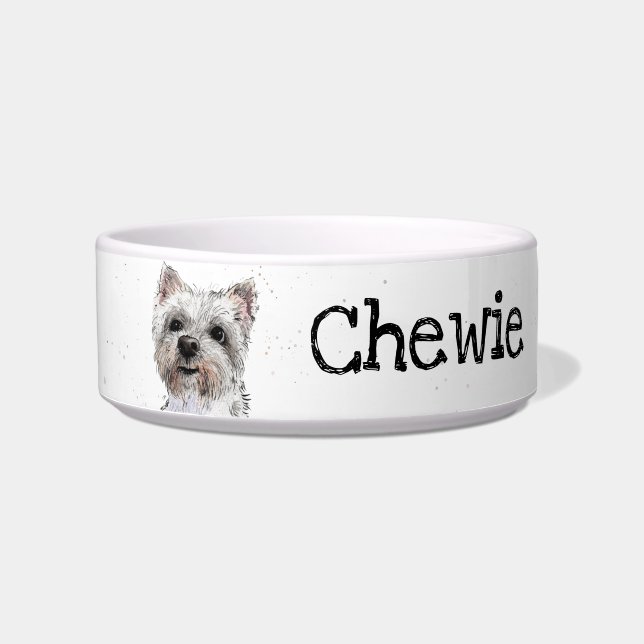 Comedero Westie, West Highland Terrier personalizable Bowl (Frente)