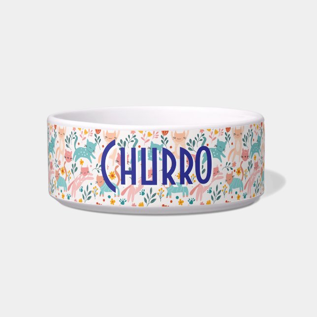 Comedero Whimsical Feline Garden Cat Bowl (Frente)