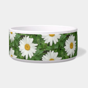 Comedero White Daisies Ceramic Pet Bowl