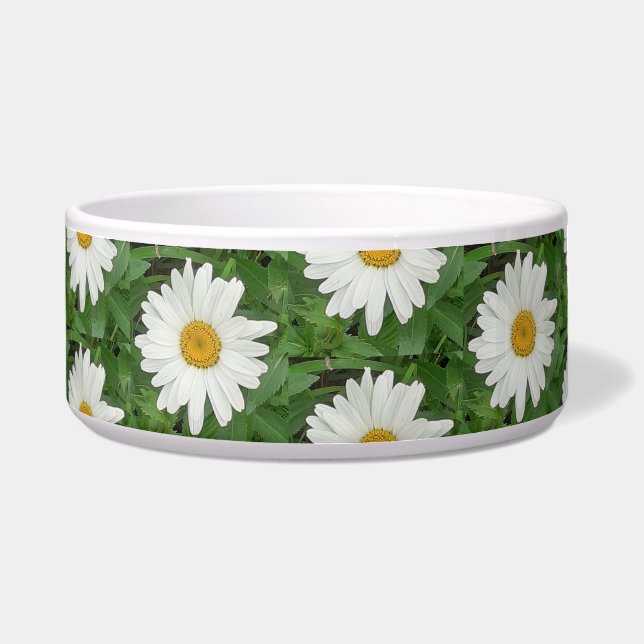 Comedero White Daisies Ceramic Pet Bowl (Frente)