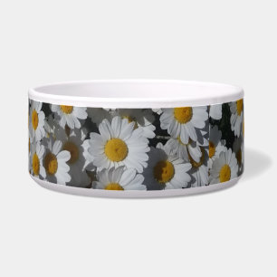 Comedero White Daisies Ceramic Pet Bowl