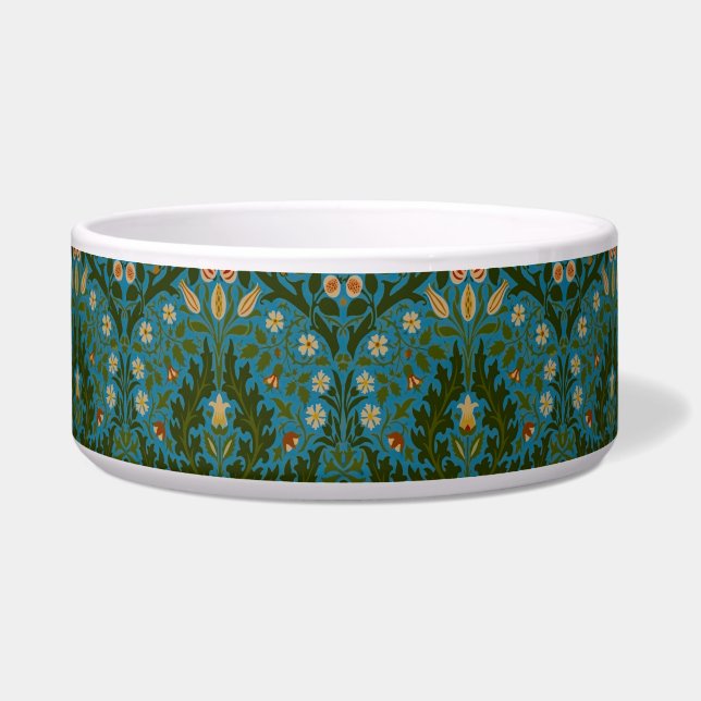 Comedero William Morris Autumn Flowers Pattern Teal (Frente)