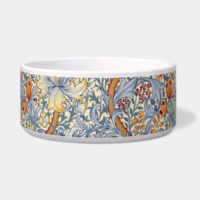 Comedero William Morris Gold Lily Victorian Botanical (Derecha)