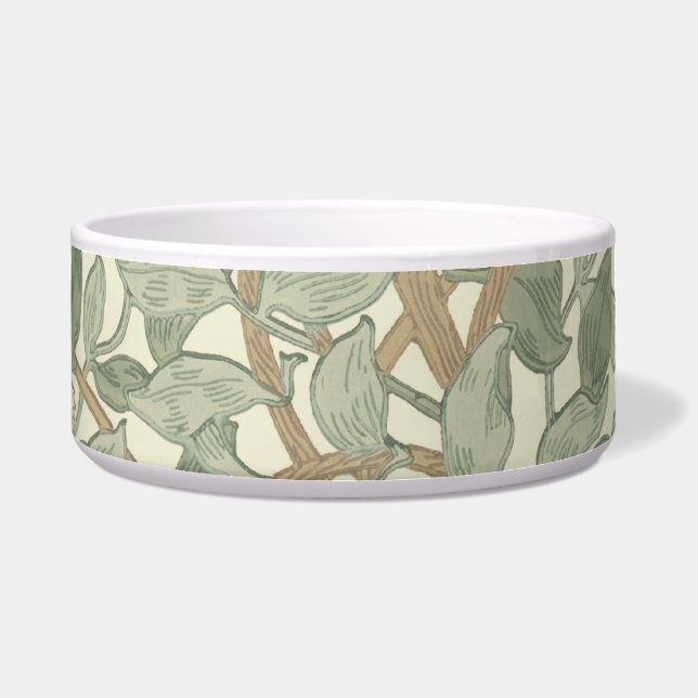 Comedero William Morris Honeysuckle Green Floral (Frente)