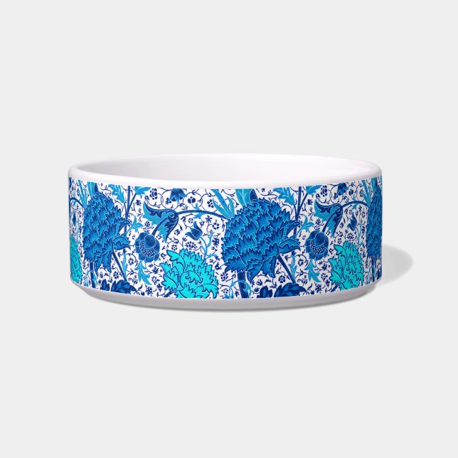 Comedero William Morris Jacobean Floral, Azul Cobalto (Izquierda)