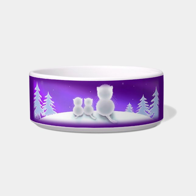 Comedero Winter Kitty Family Cat Food Bowl (Izquierda)