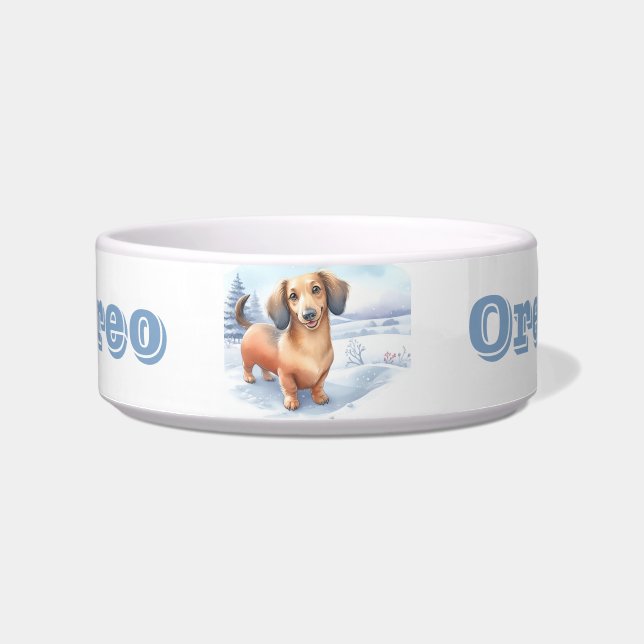 Comedero Winter Vibes Dachshund - Mascota (Frente)