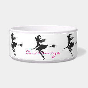 Comedero Witch Riding Broom Halloween Thunder_Cove