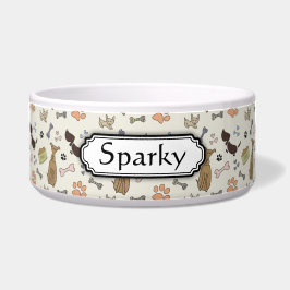 Comedero ¡WOOF! Perro Lover - Patrón de cachorros personali