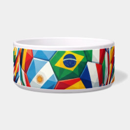 Comedero World Cup 2026 Nations Flag Soccer Ball Pet Bowl
