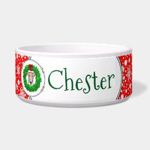Comedero Wreath & Lights Whippet - Amanecer y blanco