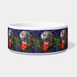 Comedero Wreath Navidades de Weimaraner