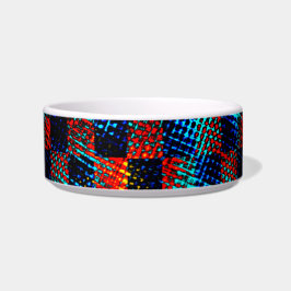 Comedero Xadrez azul, laranja, fake sujo ou manchado.