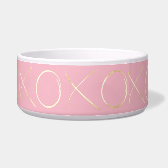 Comedero XOXO Rosa Glam Gold (Frente)