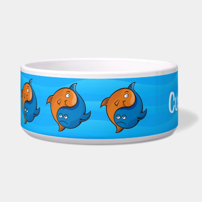 Comedero Yin Yang Fish Personalizado Bowl (Izquierda)