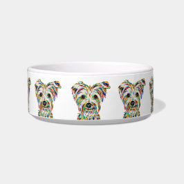 Comedero Yorkshire Terrier White Bowl