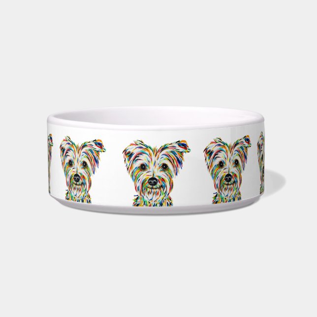 Comedero Yorkshire Terrier White Bowl (Frente)