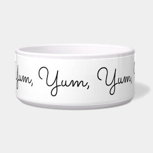 Comedero ¡Yum, Yum, Yum, Yum, Yummy! Gracioso, guión negro