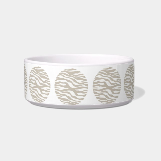 Comedero Zebra Print Polka Dots Cat Bowl (Izquierda)