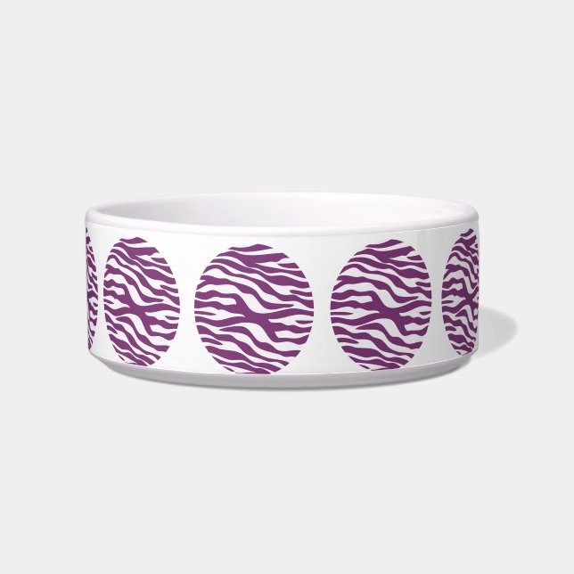 Comedero Zebra Print Polka Dots Cat Bowl (Izquierda)