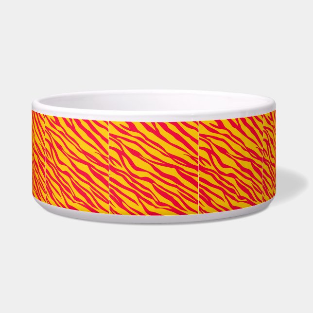 Comedero Zebra roja y Naranja rayada (Frente)
