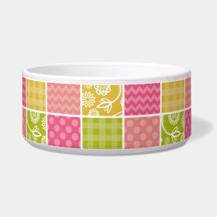 Comedero Zigzag, Chevron, Polka Dots, Gingham, Patchwork